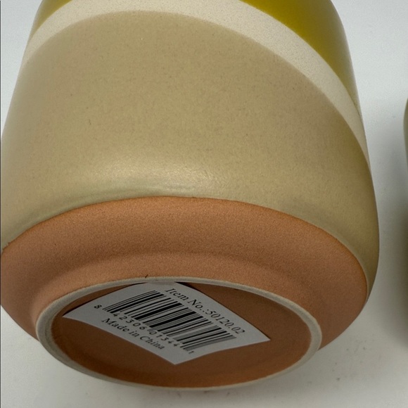 Olive and Beige Ceramic Planters/Bowls   4x4” Brand New  Set of 2-Home Decor - Picture 6 of 11